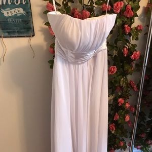 Pure white formal dress